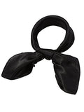 SATINIOR Square Neck Scarf Women - color: Black, size: 23.6 x 23.6 inches
