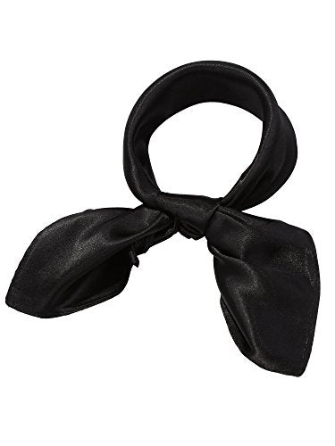 SATINIOR Square Neck Scarf Women - color: Black, size: 27.56 x 27.56 inches