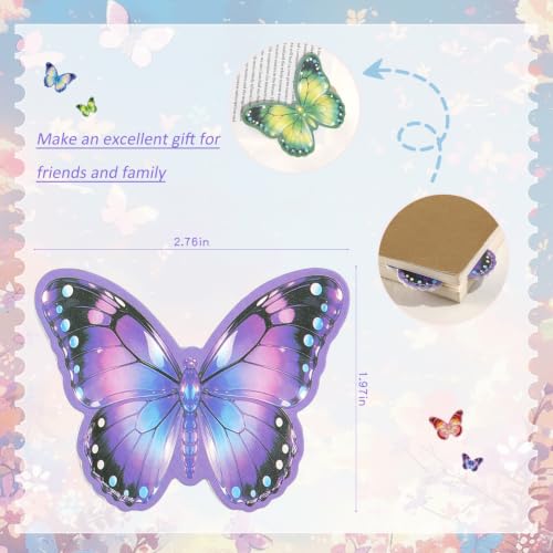 4PCS Leather Butterfly Bookmarks Set for Book, Planners，Vintage Corner Book Marks for Reading Women & Men，Unique Book Marks Gifts for Book Lovers, Reading Accessories for Students & Adults & Kids - style: Butterfly