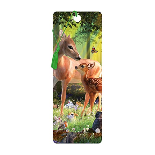 3D LiveLife Bookmark - Deer at Dawn Lenticular Page Marker - color: Deer at Dawn