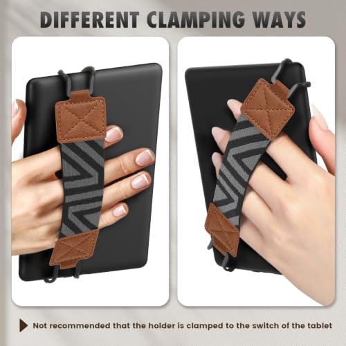 MoKo Security Hand-Strap for 6-8" Kindle eReaders Fire Tablets, YT-Brown - color: YT-Brown, style: Patterned Strap