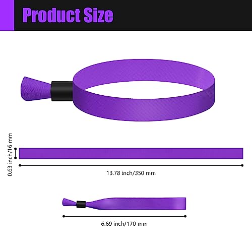 100 Pcs Cloth Wristbands, Disposable Wristbands for Events(Purple) - color: PURPLE1