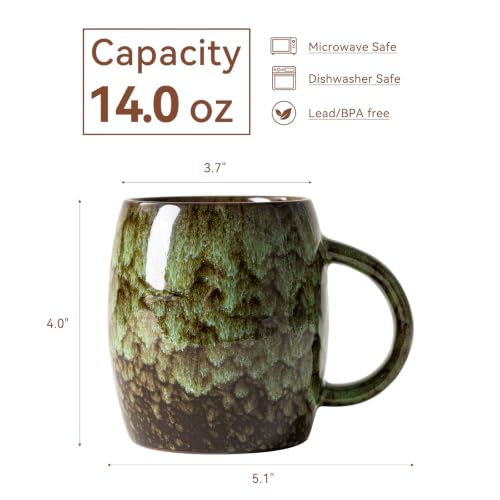 Forest Falls Ceramic Mug, 14oz Reactive Glaze Mug, Gift for Nature Lovers - color: 14OZ - Forest Falls · GROUND