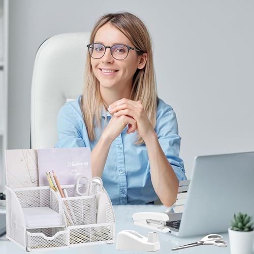 Scindaly Office Desk Accessories 12-Piece & Desk Organizers and Accessories - color: White