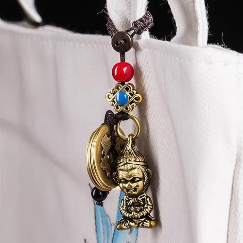 Traditional Feng Shui Good Chinese Lucky Charm Brass Keychain - style: Sun Wukong-the Monkey King