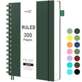 RETTACY Spiral College Ruled Notebook, 300 Pages, A5 Size (5.7" x 8.2") - color: Deep Green, size: 5.7" x 8.2"