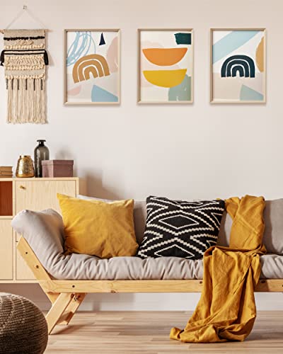 12x16IN Framed Boho Wall Art for Bedroom Set of 3 - color: Framed Boho, size: 16"L x 12"W