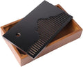 Bamboo Tea Tray & Table Set - Chinese Gongfu Tea Serving Tray with Tea Brush, Compact & Portable (11.8 Inch) - color: Black Brown