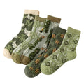 Lavish Lavender Argyle Frill Socks for Women, Dress Socks - color: 5pair-green