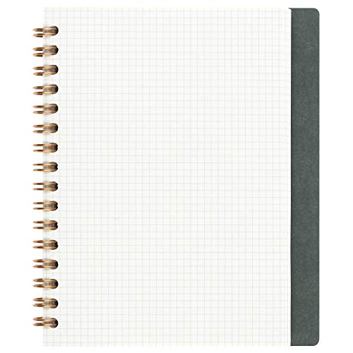 Maruman Septcouleur Spiral Notebook, 200 Pages, A6 3mm Grid, Blue - color: Spirit Blue, size: 5.98" x 4.57"