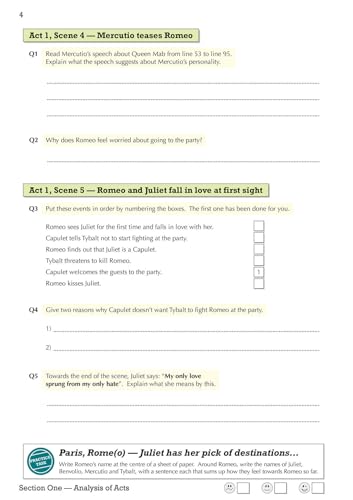 Romeo & Juliet Workbook Inc Answers