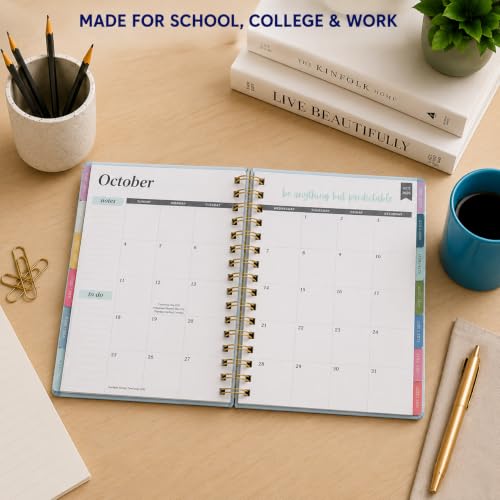 WORLD TRAVELER Academic Planner School Organizer Jul 2026-Dec 2027, 7"x9" - color: Blue