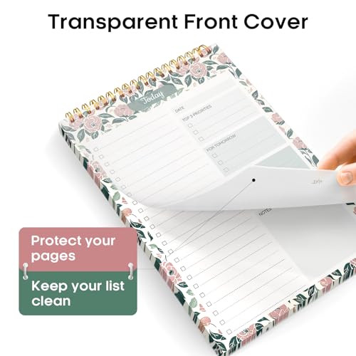 Taja To Do List Notepad, Undated Daily Planner for Work and Goal Setting - color: t-Rose Meadow, size: 1 Pack