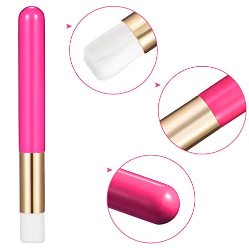 20 Pcs Eyelash Shampoo Brushes,Lash Shampoo Brush Lash Extension Brushes for Cleansing Peel Off Blackhead Remover Tool ﻿ - color: Rose Red