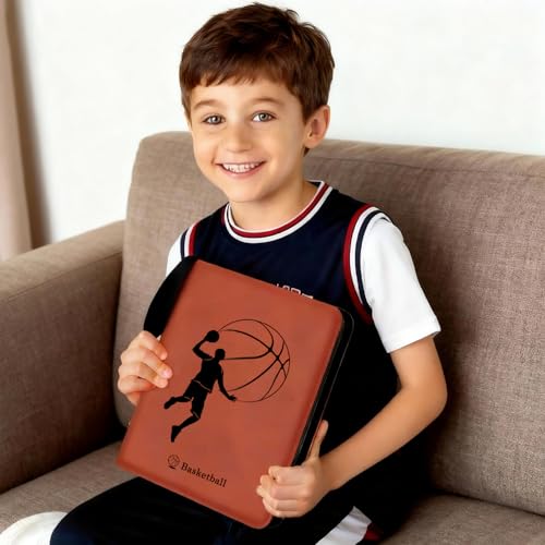 Basketball Card Binder, 400 Pockets, Protective Trading Card Album - color: Basketball, size: 400 Pockets