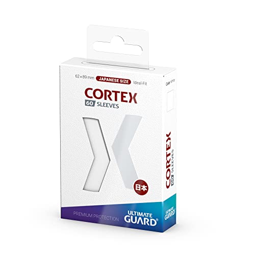 Ultimate Guard Cortex Outer Card Sleeves, 60 Japanese Size TCG Sleeves, 62 x 89mm, White Back, Glossy Finish, No PVC & Acid-Free, High Clarity - color: White, size: Japanese Glossy