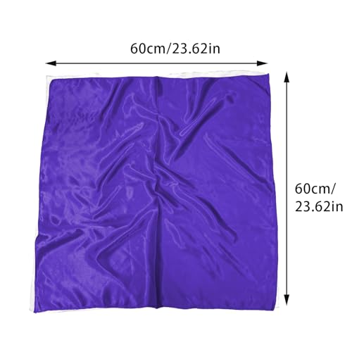1 Piece of Square Satin Scarf Wrap Ribbon Neck Scarfs Halloween Retro Costume (23.62" x 23.62") - color: Purple