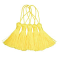 20Pcs 4.3 Inch Silky Mini Craft Tassels for Earrings, Souvenir(Yellow) - color: Yellow
