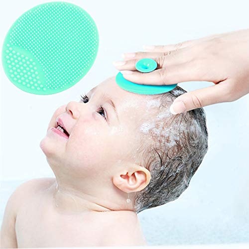 Silicone Facial Cleansing Brush - Face Scrubber & Exfoliator for Deep Cleaning, Blackhead & Acne Pore Care - color: Small - Blue&green&purple&rose