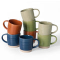 famiware Coffee Mugs Set of 8, 13 oz Mug Set, Ceramic Cup Set with Handle - color: Constellation- Multicolor-Earthy Tones, size: 8 Count (Pack of 1)