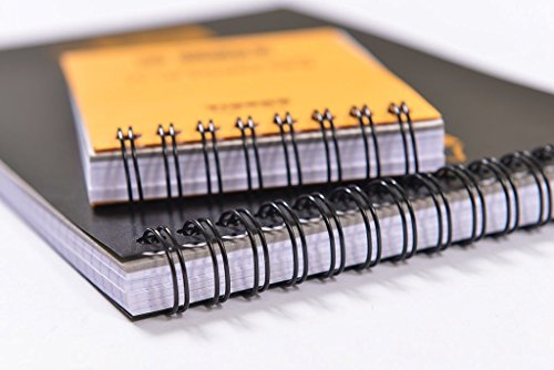 Rhodia Wirebound Black Notepads graph - 4 in. x 6 in., Pack of 3