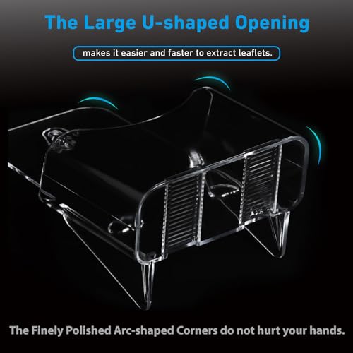 xydstay Acrylic Brochure Holder 4 Inches, Clear Flyer Sign Holder, 12 Pack - size: 4x7
