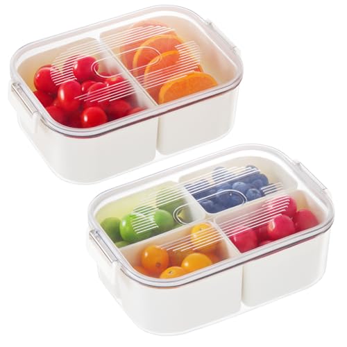 LUXEAR Small Snack Box Container 2 Pack, Dishwasher Safe&Freezer Safe - size: Small 2 Pack