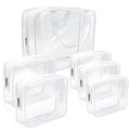 APREUTY 6 Packs Clear Makeup Bags, TSA Approved Toiletry Bags Set, White - color: White-6PCS (Large+Medium+Small)