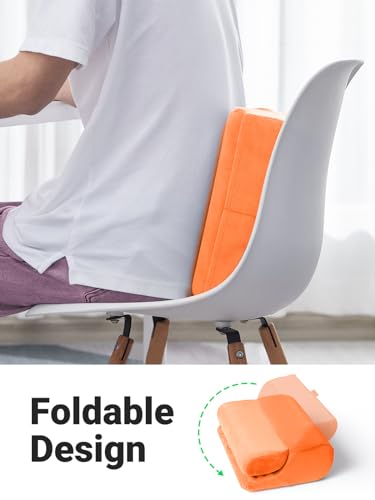 UGREEN Tablet Pillow Stand for Lap Soft Holder Bed with 3 Viewing Angles Adjustable Home Office Accessories Compatible with iPad Pro 13 12 11 10.5 Air Mini 5 4 3 2 Phone 16 15 14 E-Reader Orange - color: Orange