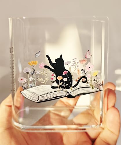 Book Shaped Bookmark Holder, Reading Accessories Gift for Book Lovers, Women, Librarians (cat) - style: cat