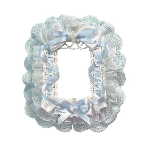 Photo Case Bows Design Photo Card Case Lace Storage Bag Bus Card Case Bows Protector Lace Photo Cover, D - color: D