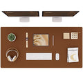 K KNODEL Extra Large Desk Mat, Leather Mouse Pad (47.2"x23.6", Brown) - color: Brown, size: 47.2" x 23.6"