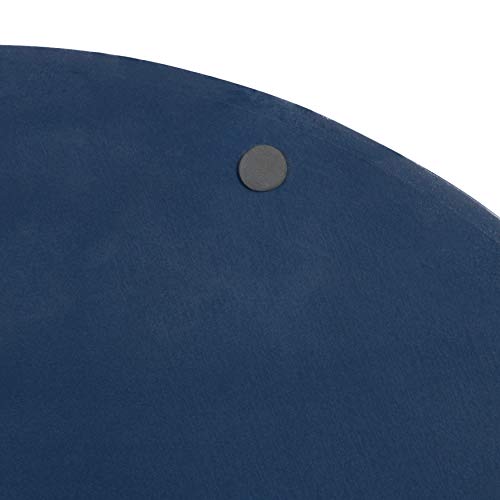 Kate and Laurel Lipton Modern Round Tray, 15.5" Diameter, Navy Blue and Gold, Decorative Accent Tray for Storage and Display - color: Navy Blue, size: 15.5"