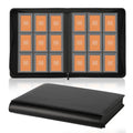 Toploader Binder, 9-Pocket 288 Cards Holder for 3"x4" Rigid Card Sleeves - color: 9Carbon Fiber Black