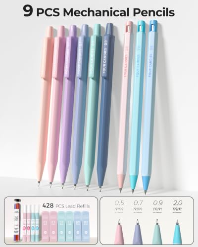 Four Candies 56 PCS Aesthetic School Supplies with Pencil Case (Grey) - color: Grey