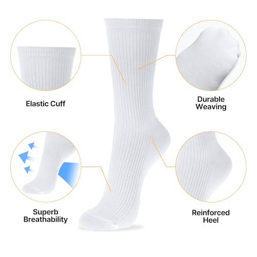 Womens Cotton Crew & Ankle Socks, Cute Floral Ruffle Colorful Tube Size 6-9 - color: Solid B - Bright Color(6)