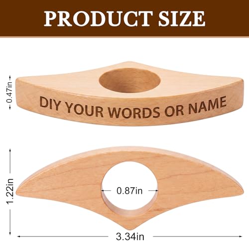 Resurhang 6 Pcs Wood Thumb Book Page Holder for DIY, Beech Wood, Curved - color: Beech Wood, size: Curved