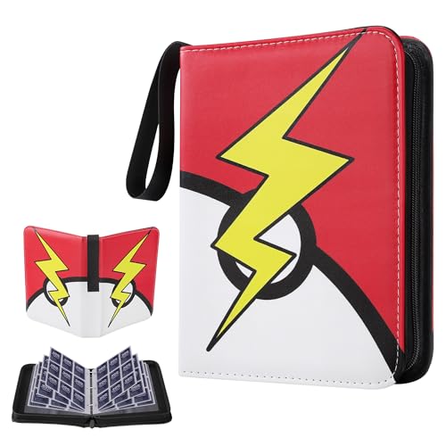 9 Pocket Trading Card Binder, Portable Card Collection for Standard Cards - color: B Red, size: 9-Pocket
