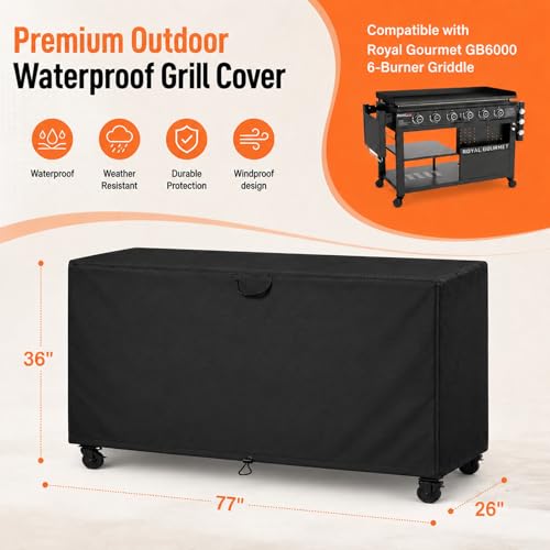 Griddle Cover for Royal Gourmet GB6000 Gas Propane Grill - size: GB6000