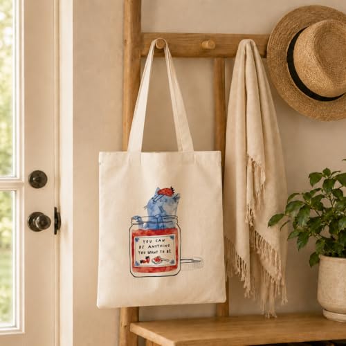 Funny Canvas Tote Bag, Reusable Shoulder Grocery Bag, Holiday Gift Bags for Friends, 13.7x15.7 inch - color: Style 36