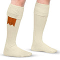 DSS KILTS-Kilt Hose, Tradional Scottish Kilt Scocks Wool Blend, Bubbled Design Kilt Socks for USA Shoe Sizes - color: Off-white, size: Medium