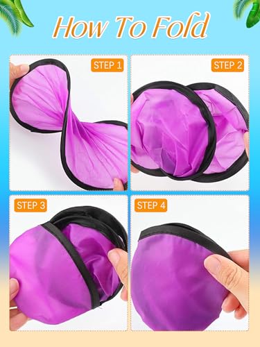 Gejoy Foldable Flying Disc Handheld Fan with Bag - color: Bright Colors