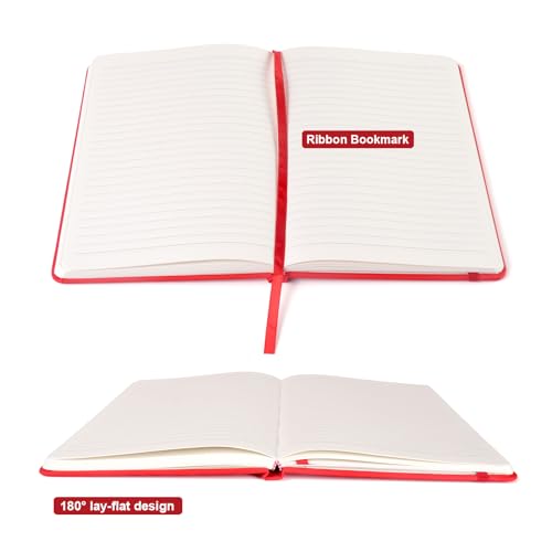 Comix Lined Journal Notebook for Women Men, Journaling Notebooks for Office School Home, 240 Pages, 5.5" x 8.3", College Ruled, A5, Hardcover, Red - color: Red, size: 1 Pack