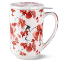 AmorArc Tea Cup With Infuser and Lid, 18oz Loose Leaf Tea Mug With Steeper - color: Sakura
