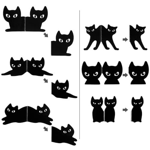 Cat Bookmark Assorted Cute Black Owl Book Marks Magnetic Bookmarks Unique Bookmarks Clip Gifts for Book Lovers Writers Readers Men Women,6 Pieces,Style5