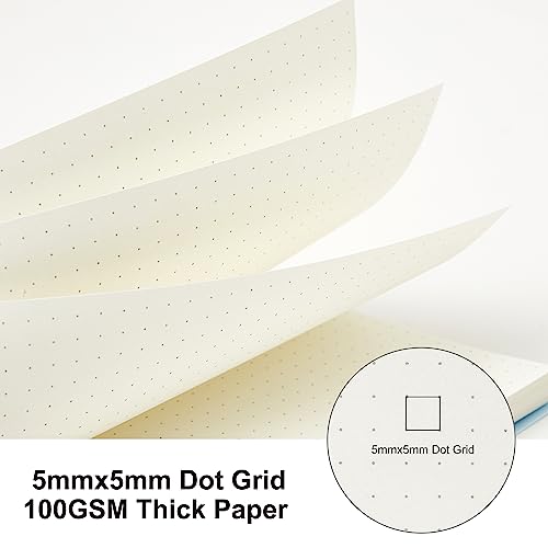 3 Pack Spiral Dot Grid Notebook B5 Size 7.6"x10" - size: B5 (7.6"x10"), style: Dot Grid