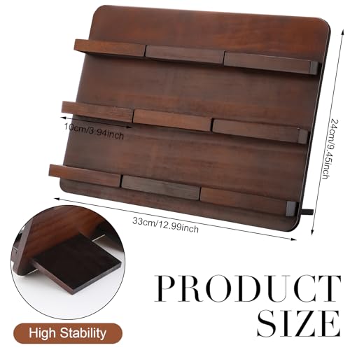 Leinuosen 3 Tier Wood Multiple Business Card Holder Desktop 9 Slot Business Card Holder for Desk Gift Postcard Display Rack Pamphlet Display Stand for Office Meeting Home (9.45 x 12.99 Inch) - size: 9.45 x 13 Inch, style: 9 Slot