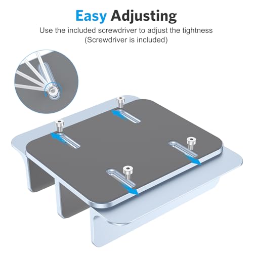 OMOTON Dual Vertical Desk Laptop Stand Holder, Fits MacBook Air, Sky Blue - color: Sky Blue