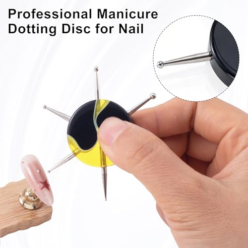Nail Dotting Tool, 6-in-1 Metal Dotting Tool Nail Art, Colorful - color: colorful, 1 pcs