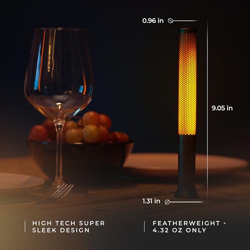 phonar Rechargeable Flameless Candle Lamp, Cordless Ambient Table Light for Bedroom, Romantic Dinner, Restaurant & Cozy Home Decor, Warm Dimmable LED Candlelight